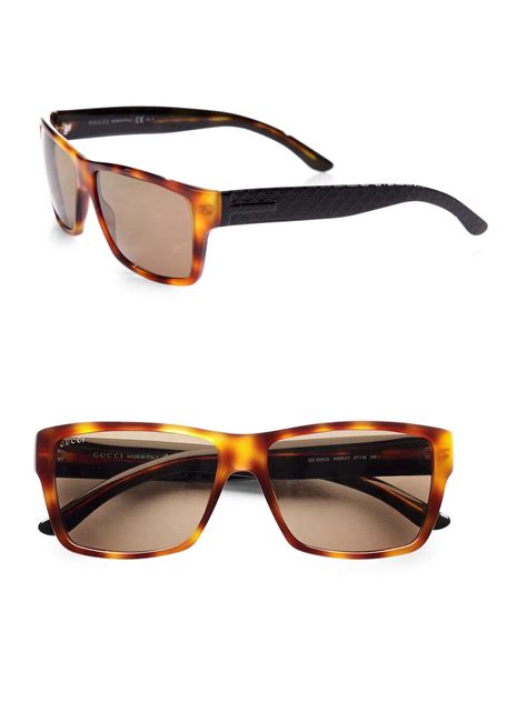 men's gucci tortoise shell sunglasses